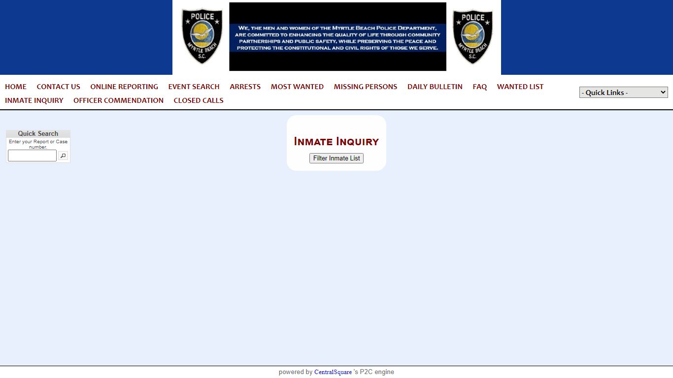 Myrtle Beach Police Department P2C